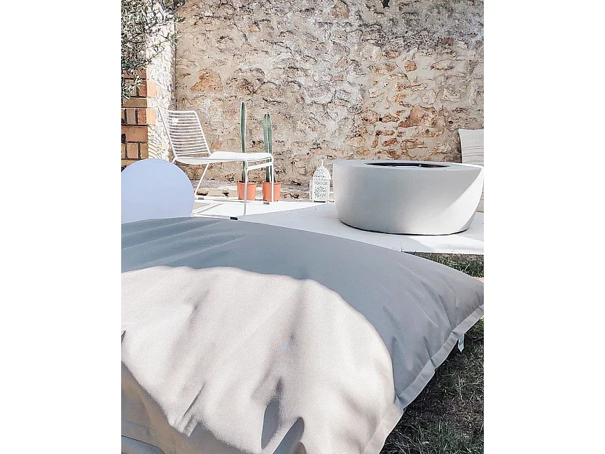 Bean Bag 300 L FUZZY 140 cm 180 cm Light Grey