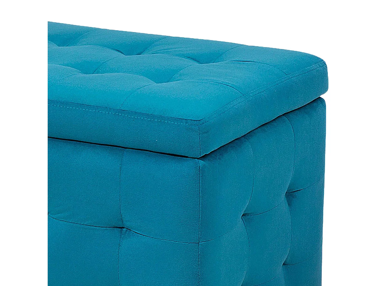 Opbergpoef MICHIGAN Fluweel Zeeblauw