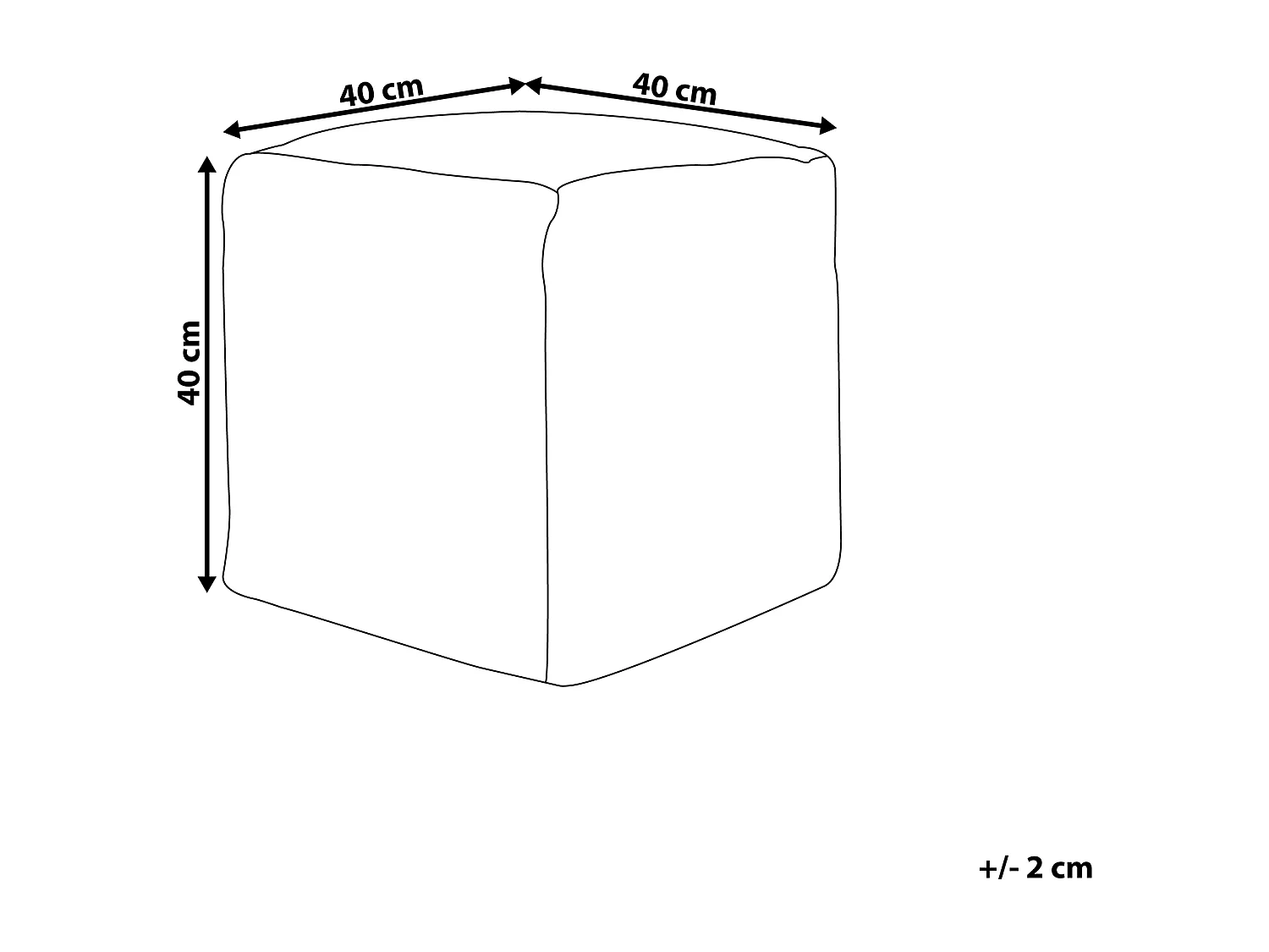 Pouf HIRRI Coton Gris clair