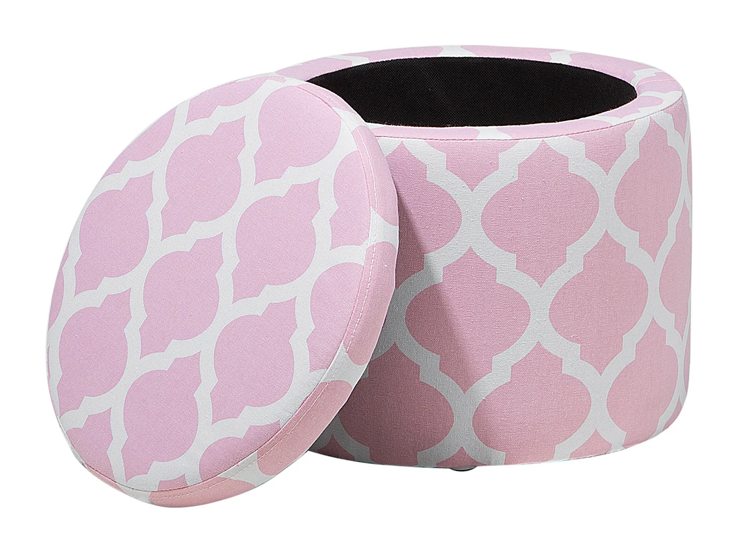 Puf ze schowkiem TUNICA Bawełna Różowy 35 cm 35 cm 30 cm