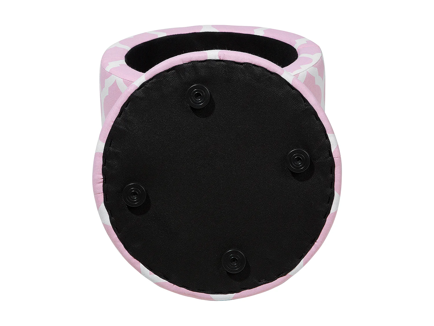 Puf ze schowkiem TUNICA Bawełna Różowy 35 cm 35 cm 30 cm