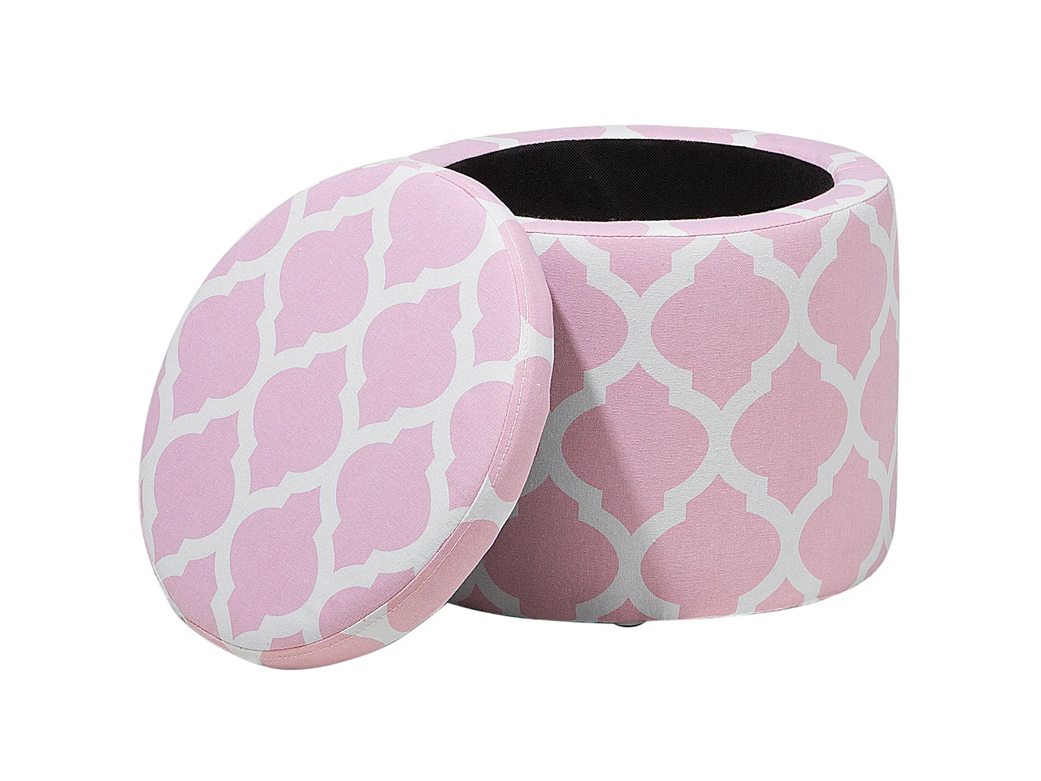 Pouf de rangement TUNICA Coton Rose 35 cm 35 cm 30 cm