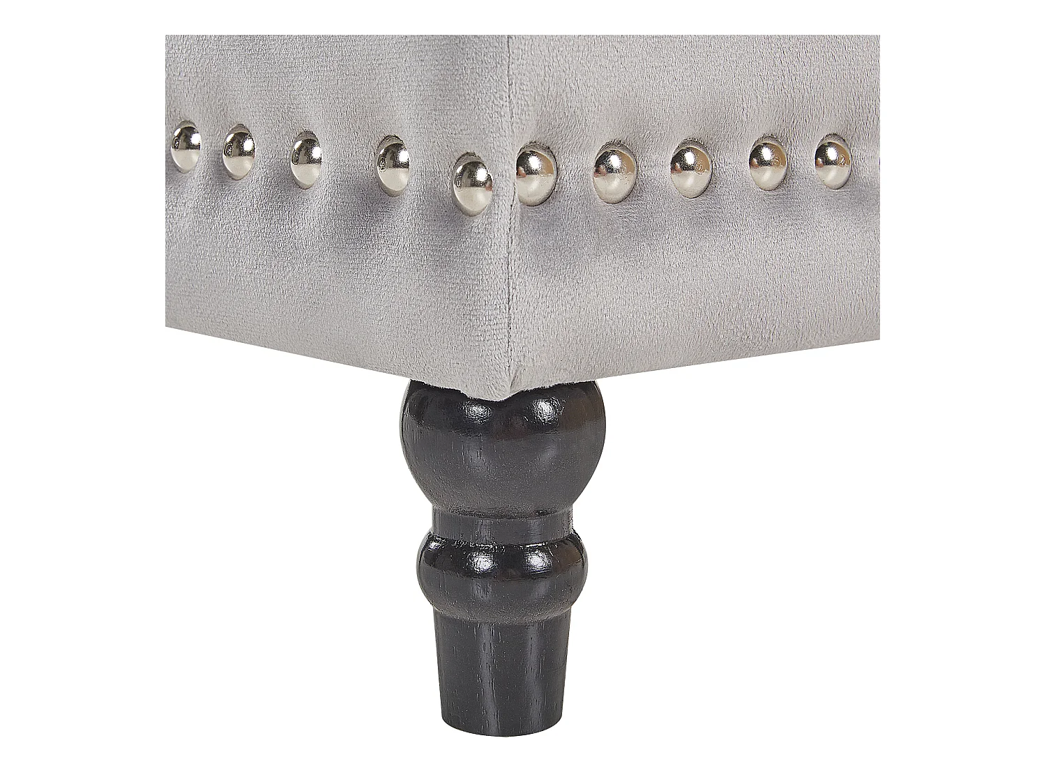 Poef met opbergruimte LORETTO Fluweel Lichtgrijs 37 cm 37 cm 40 cm