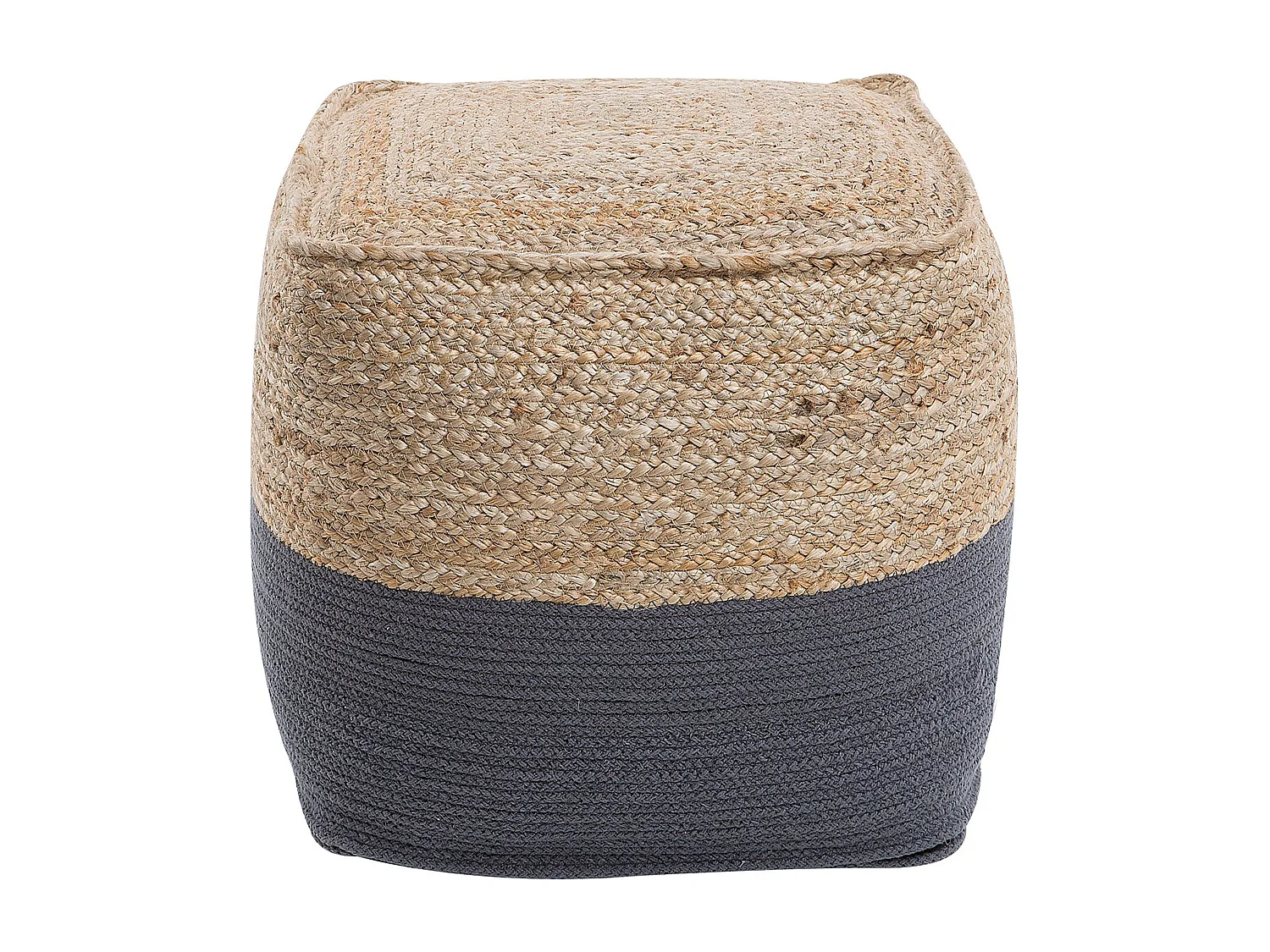 Poef KIRAMA Jute Donkergrijs 44 cm 44 cm 44 cm