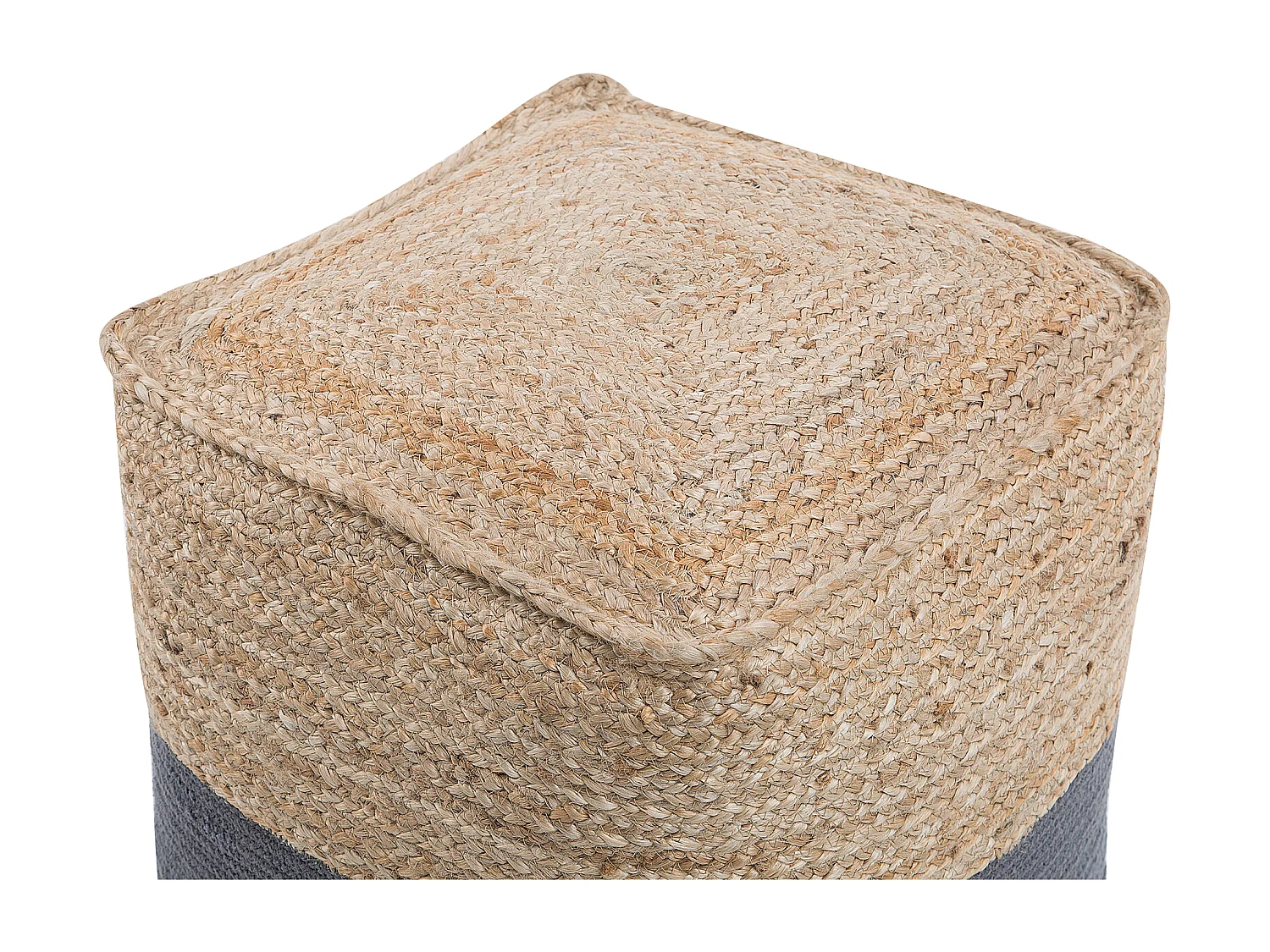 Poef KIRAMA Jute Donkergrijs 44 cm 44 cm 44 cm