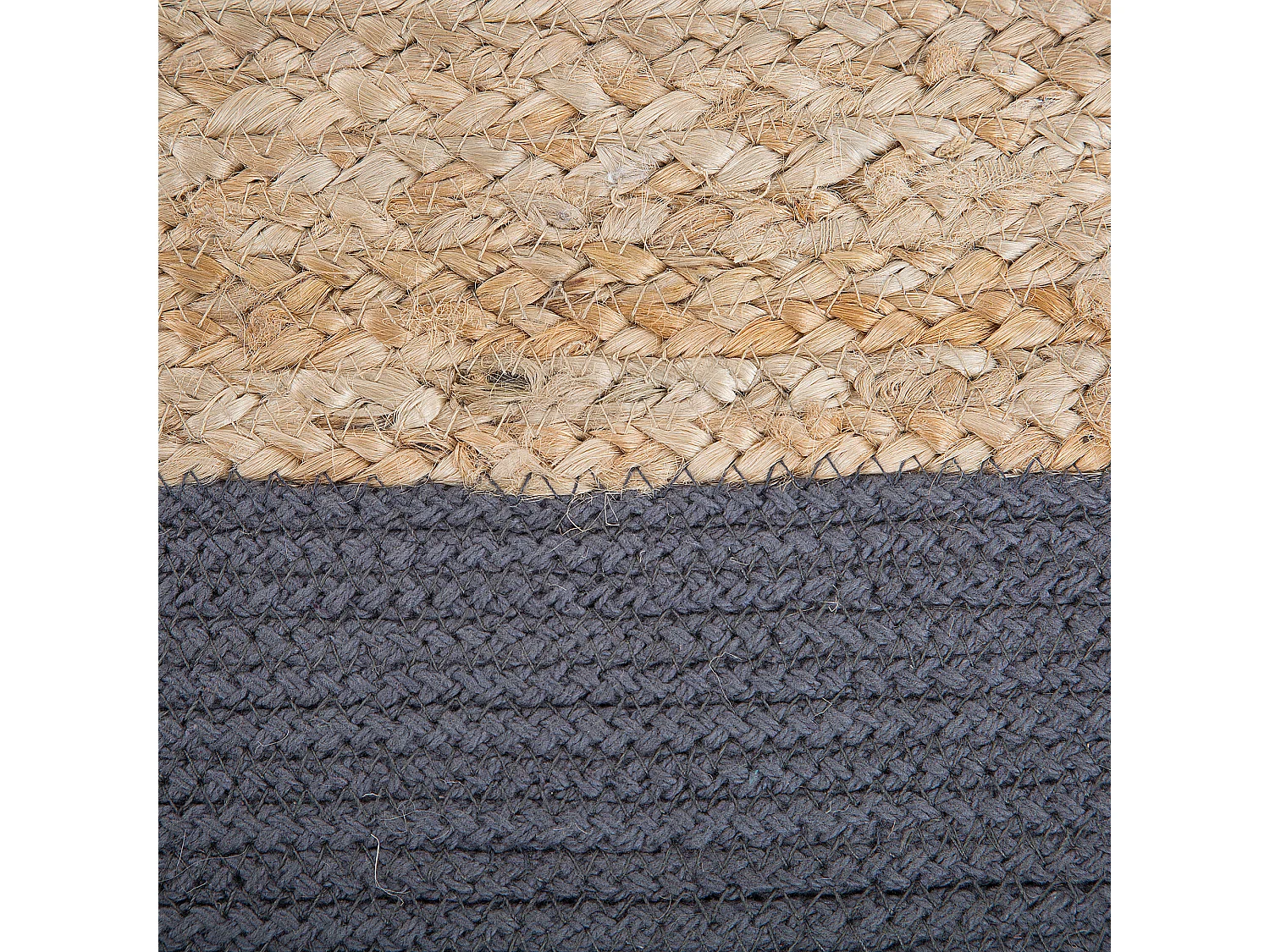 Poef KIRAMA Jute Donkergrijs 44 cm 44 cm 44 cm