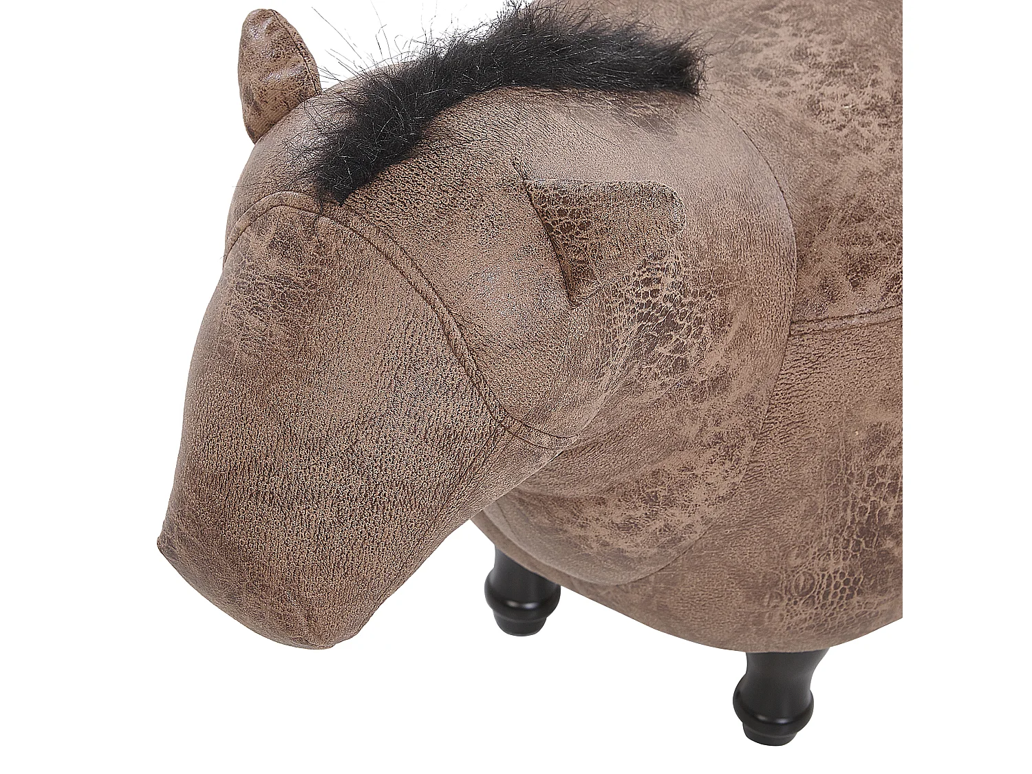 Tabouret animal HORSE Cuir PU Marron clair