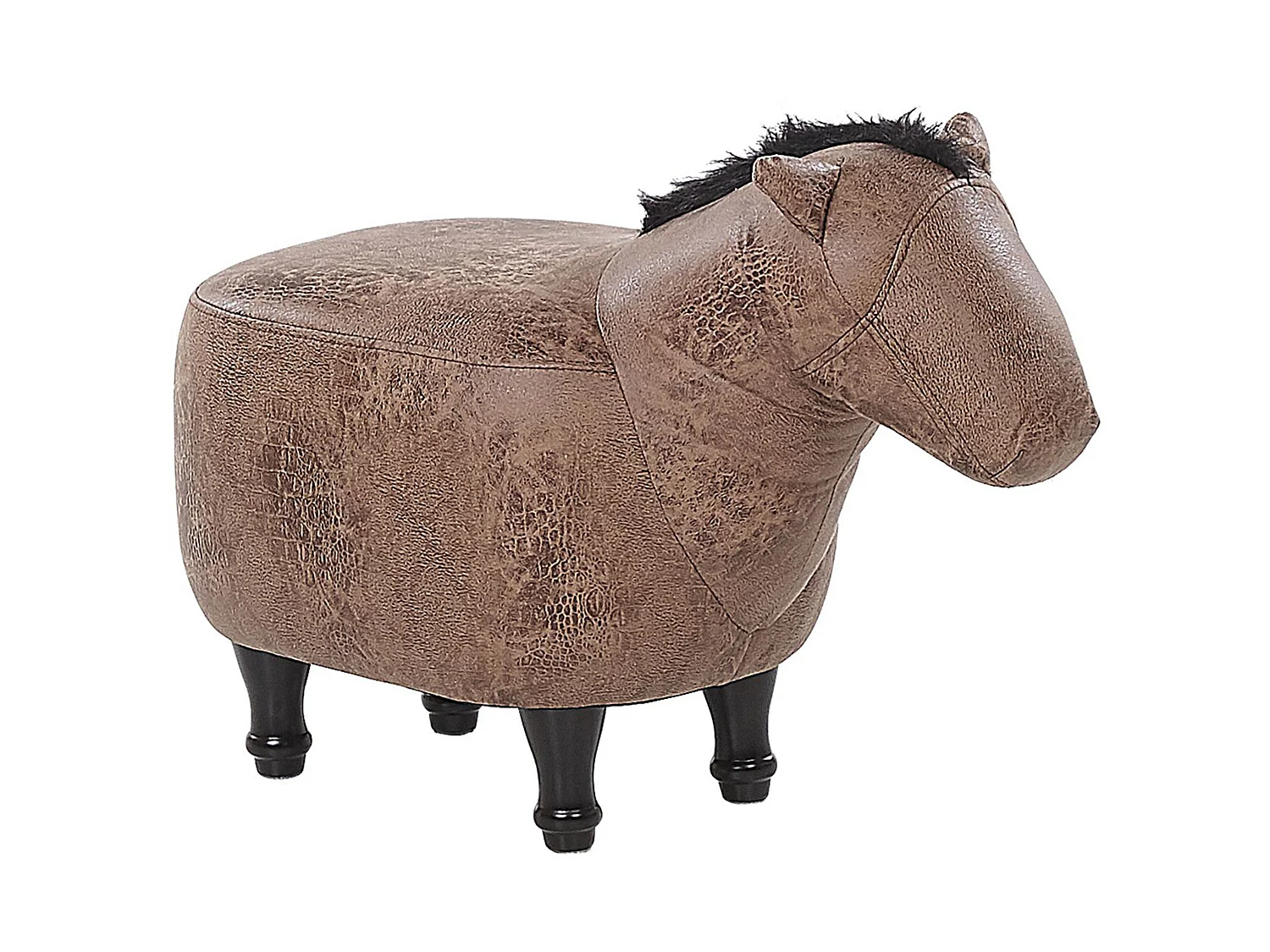 Tierhocker HORSE Kunstleder Hellbraun