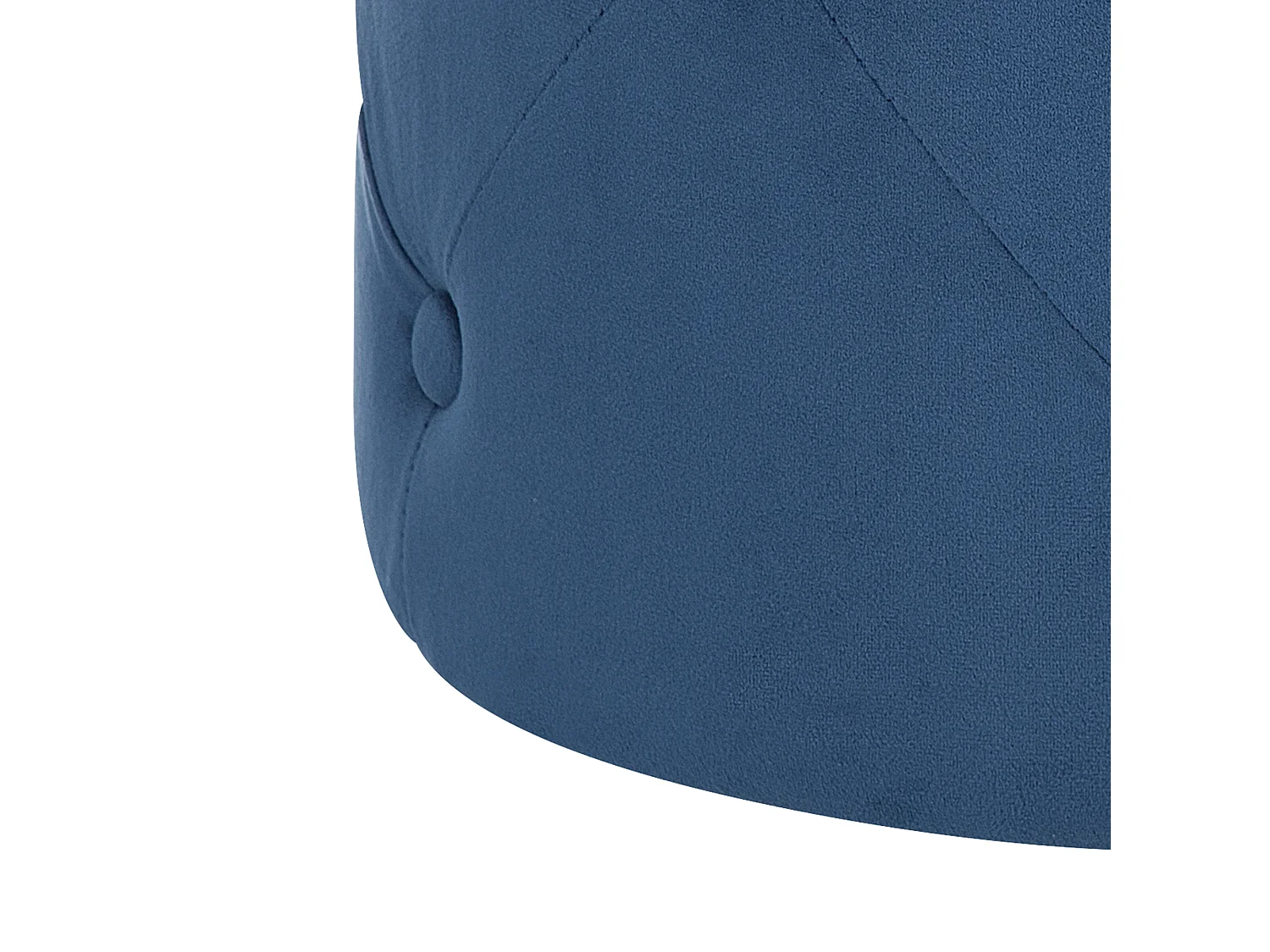 Poef COROLLA Fluweel Donkerblauw 40 cm 40 cm 40 cm