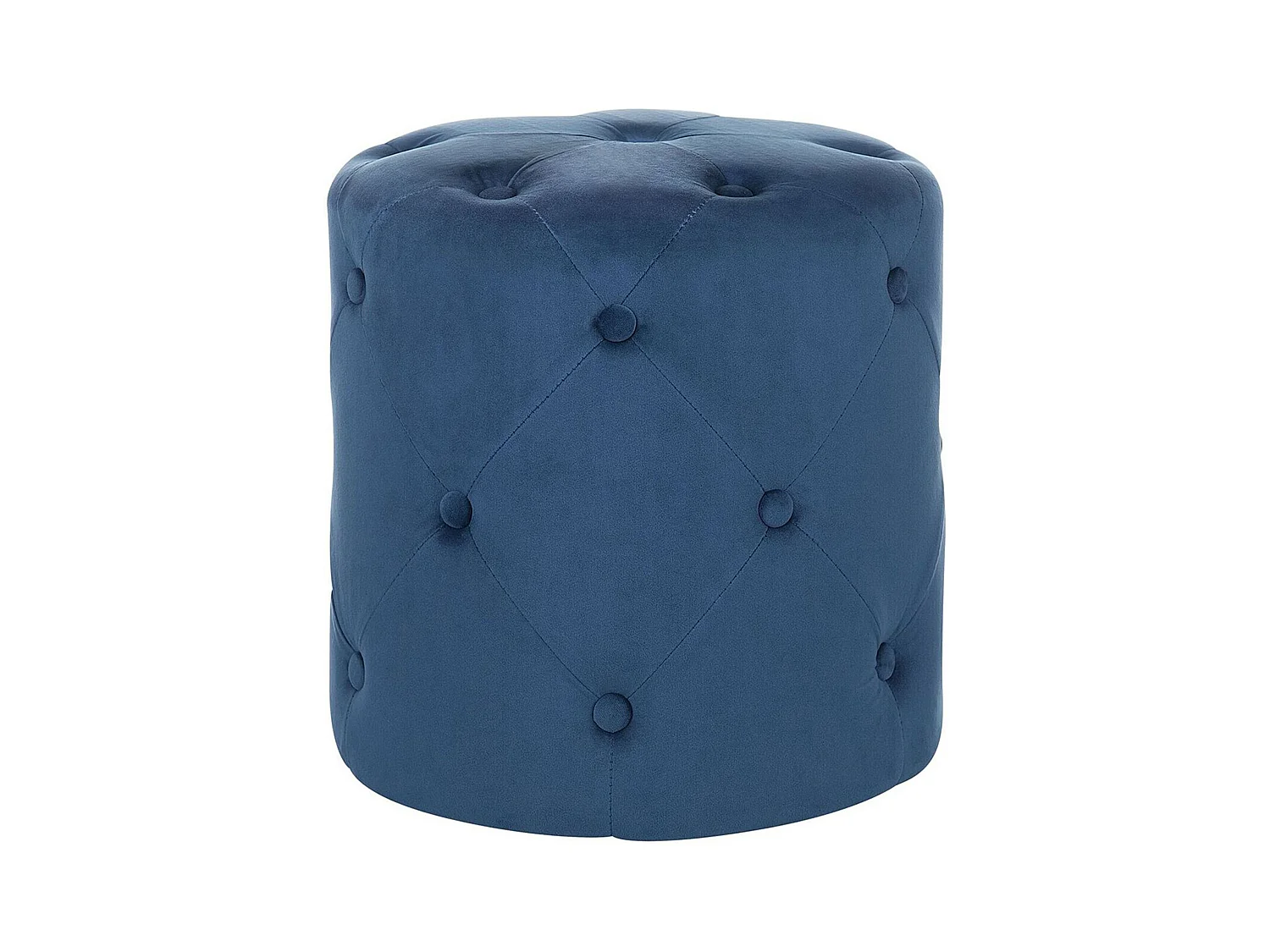 Pouf COROLLA Velours Bleu foncé