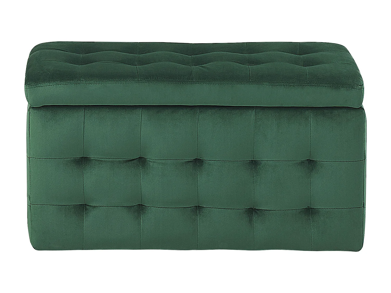 Pouf de rangement MICHIGAN Velours Vert foncé