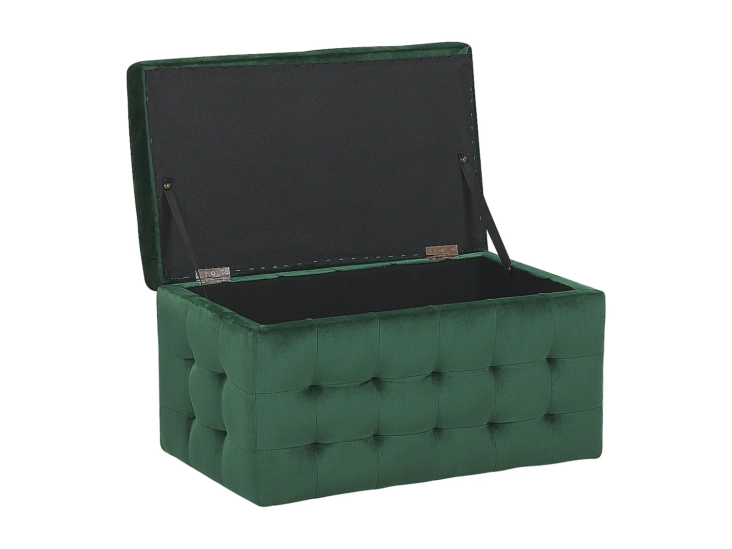 Pouf de rangement MICHIGAN Velours Vert foncé