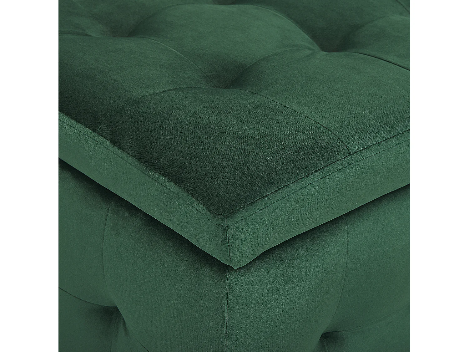 Pouf de rangement MICHIGAN Velours Vert foncé