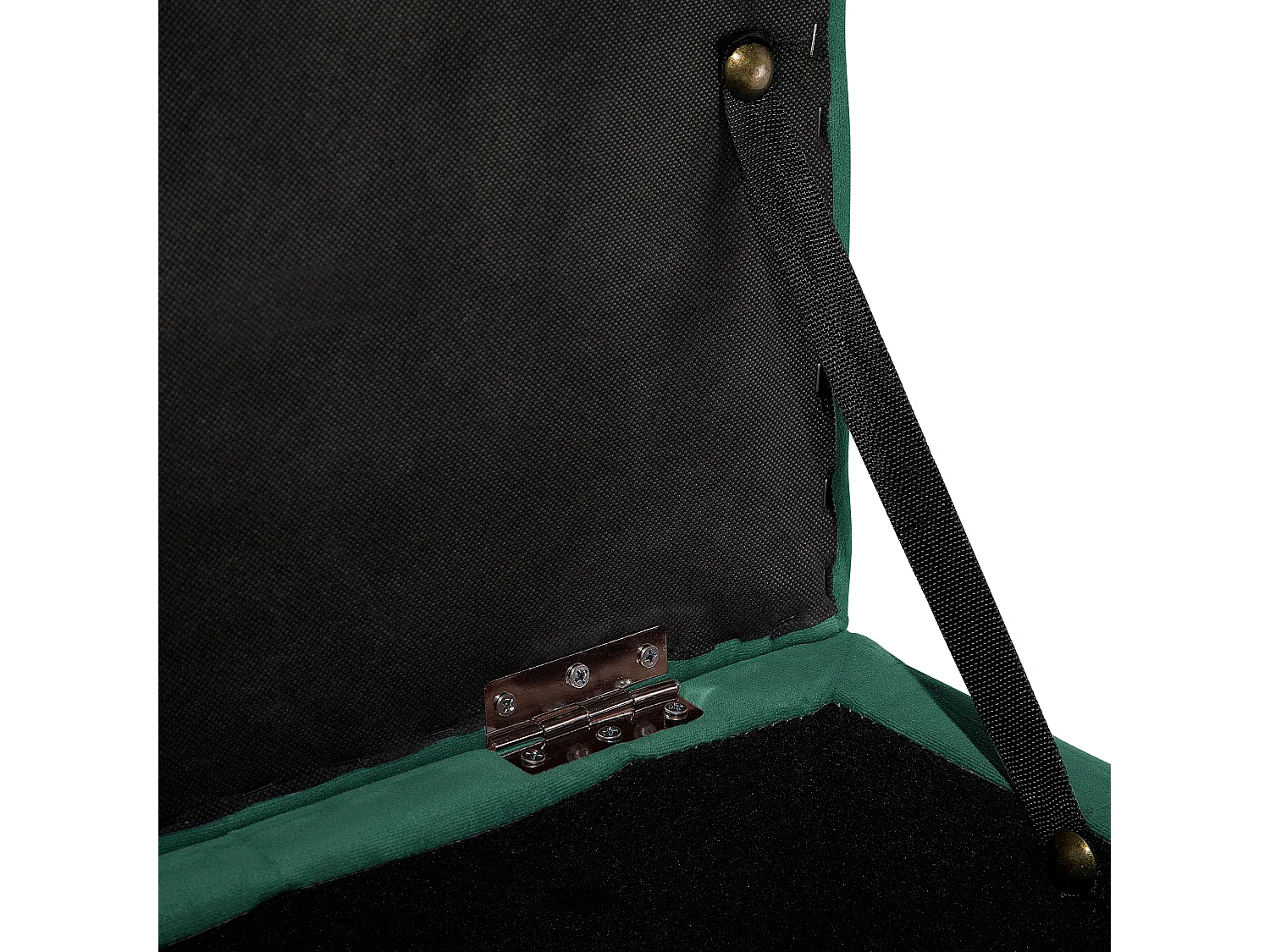 Ottomano contenitore MICHIGAN Velluto Verde scuro