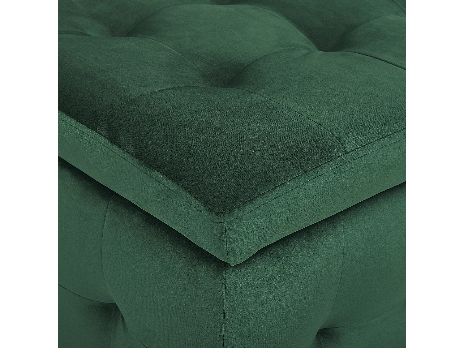 Ottomano contenitore MICHIGAN Velluto Verde scuro