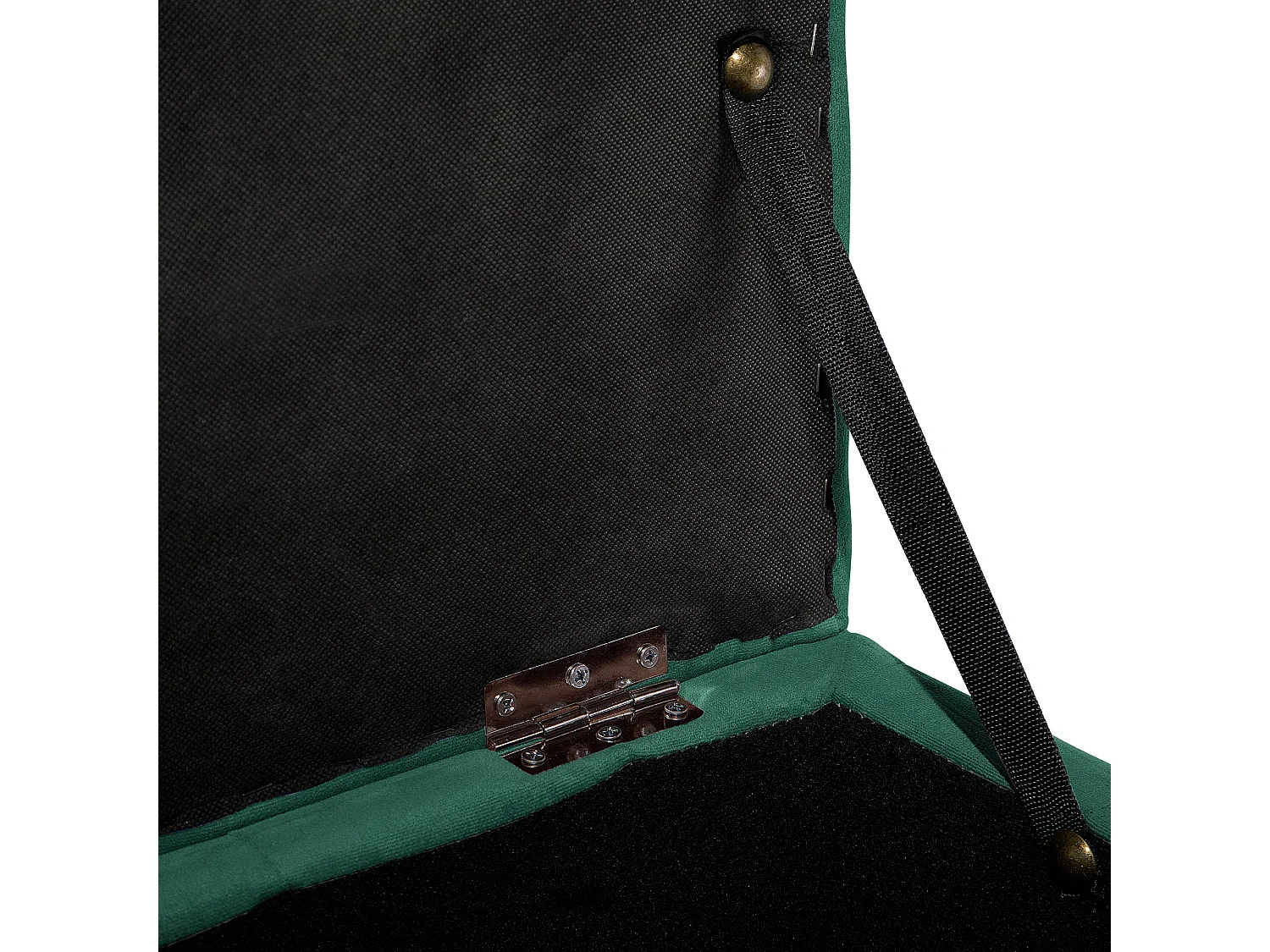 Ottomano contenitore MICHIGAN Velluto Verde scuro