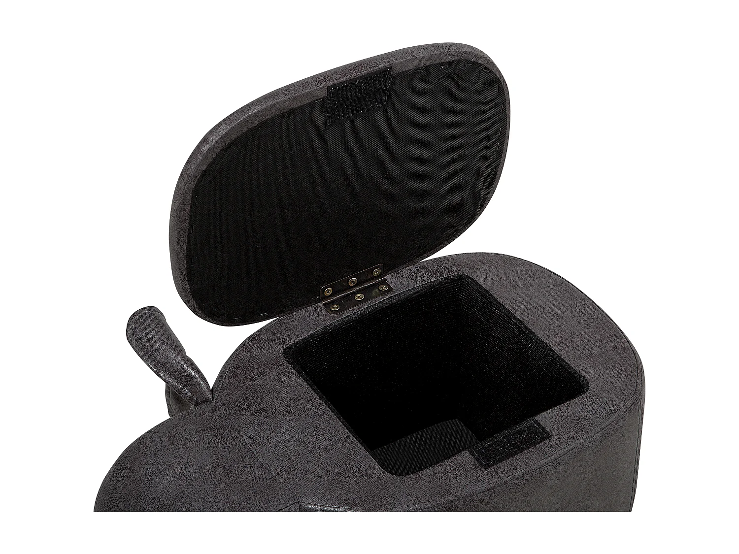 Tabouret de rangement animal ELEPHANT Cuir PU Gris foncé Éléphant