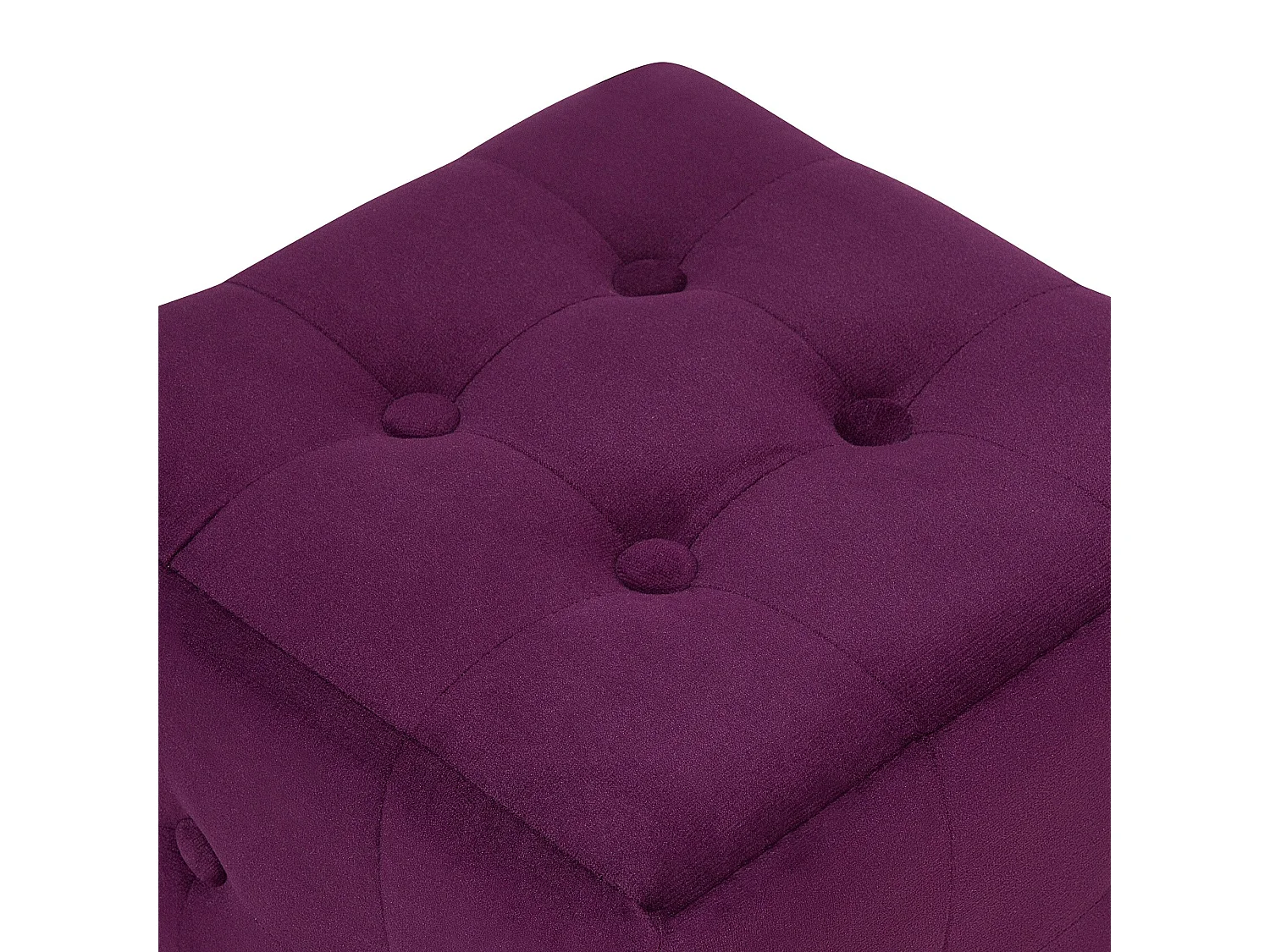 Pouf WISCONSIN Velours Pourpre 36 cm 36 cm 39 cm