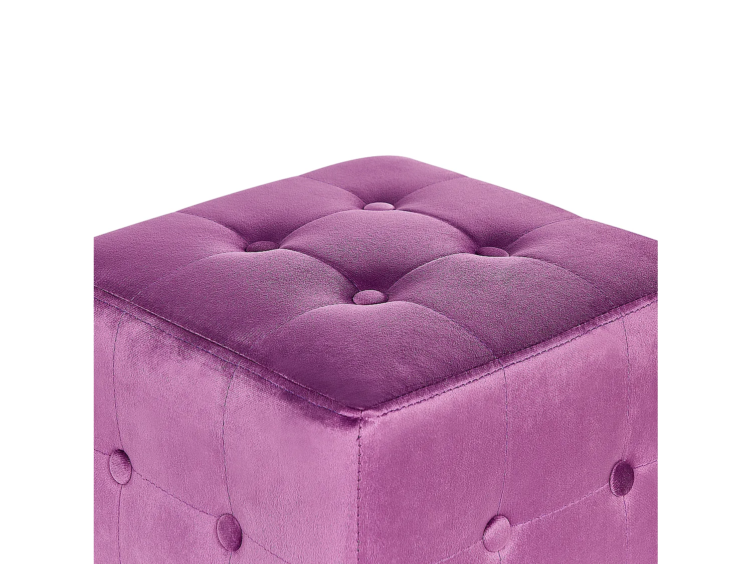 Stilvoller Hocker in Würfel Samtstoff violett Wisconsin