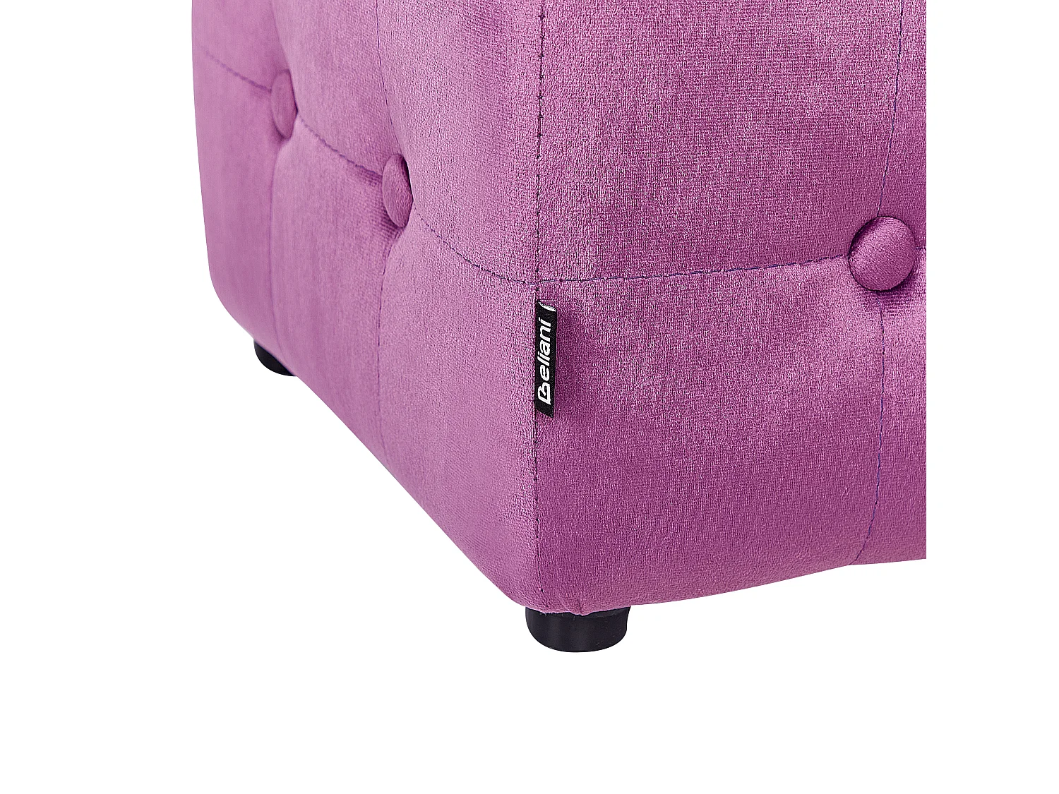 Pouf WISCONSIN Velours Pourpre 36 cm 36 cm 39 cm