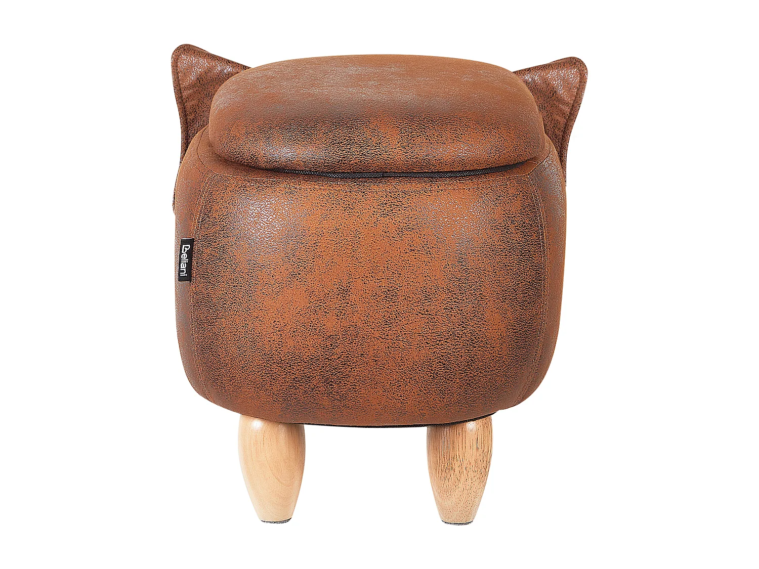 Tabouret de rangement animal ELEPHANT Cuir PU Marron foncé Éléphant