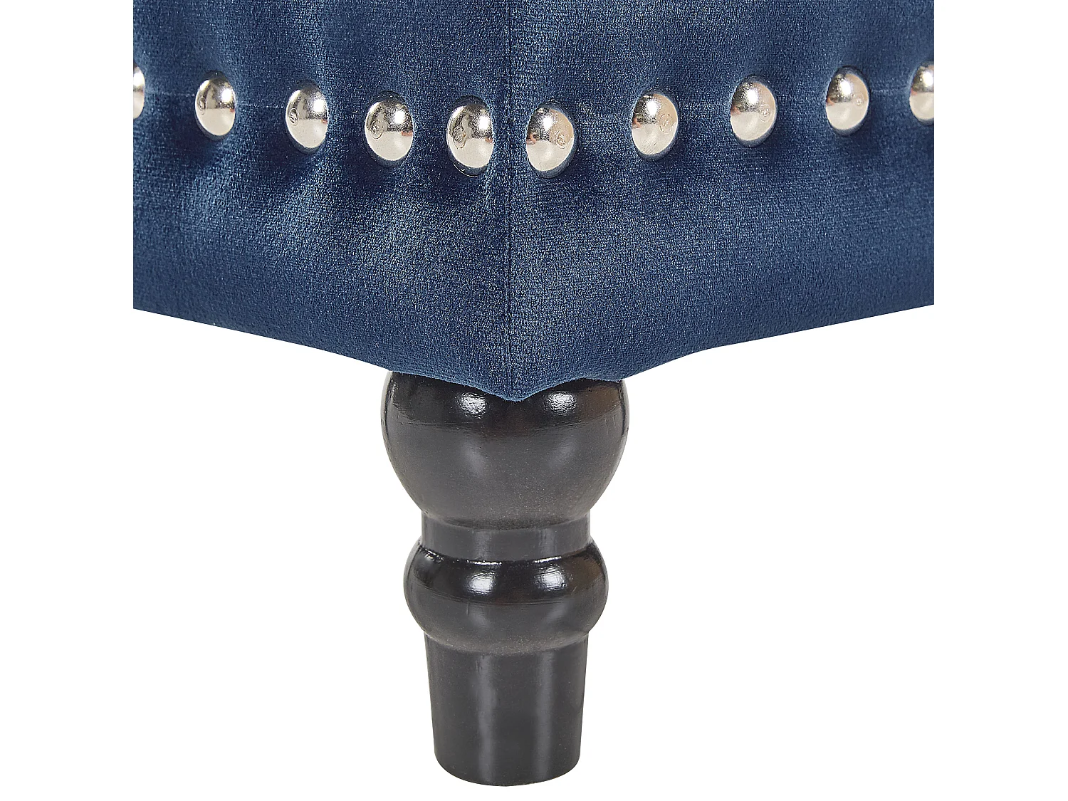 Pouf de rangement LORETTO Velours Bleu foncé