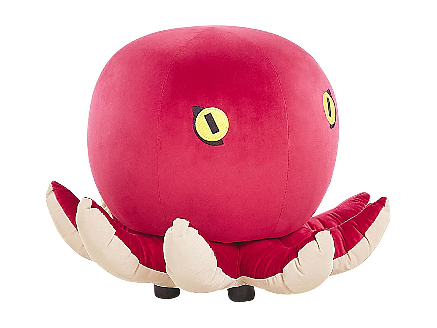 Poef fluweel rood OCTOPUS