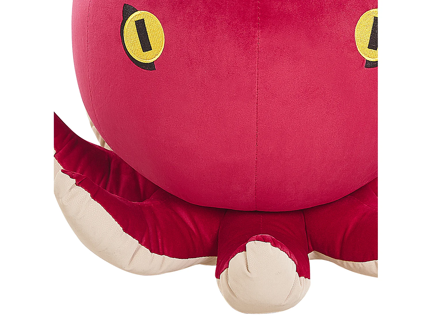 Poef fluweel rood OCTOPUS