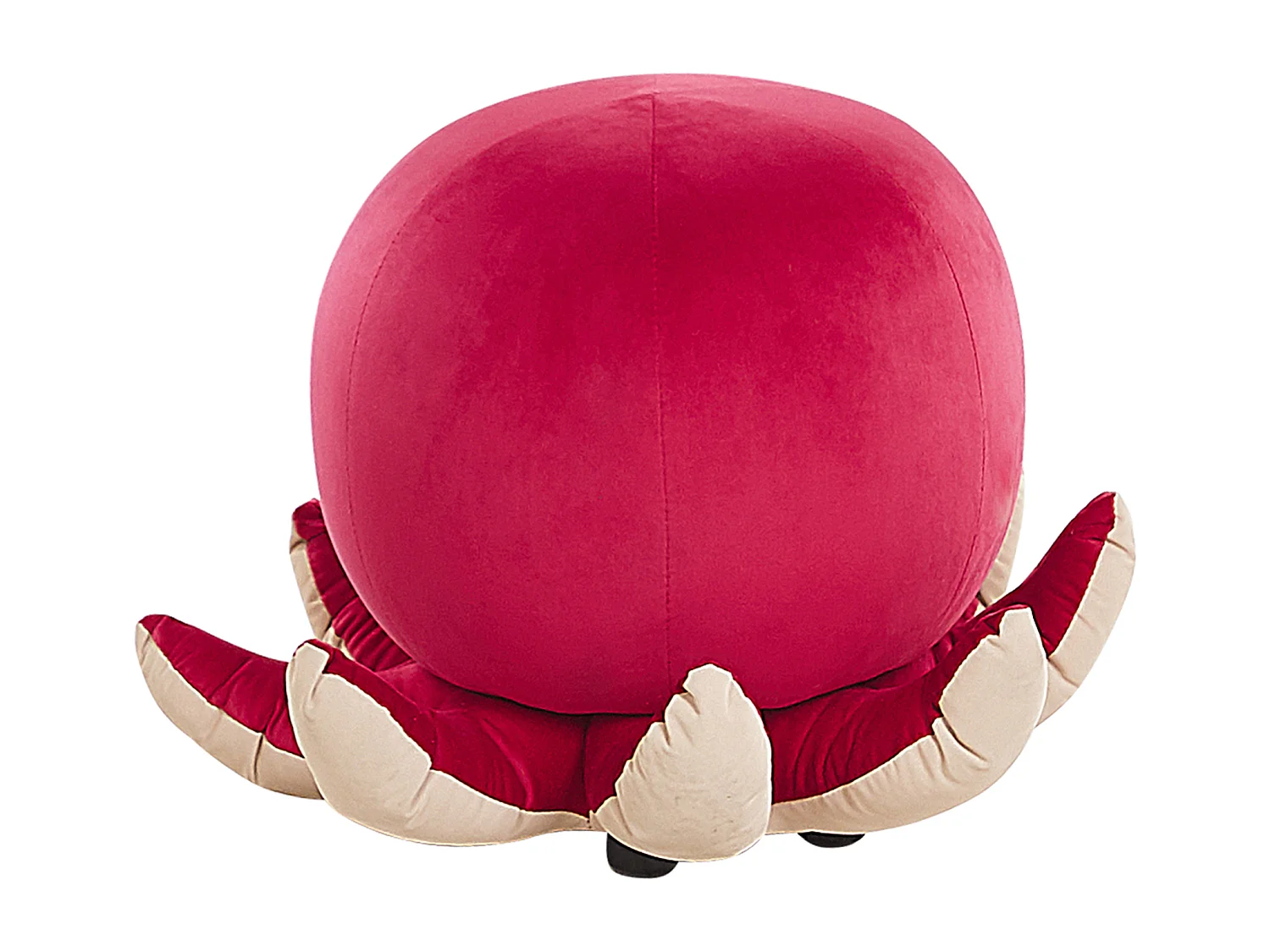 Poef fluweel rood OCTOPUS