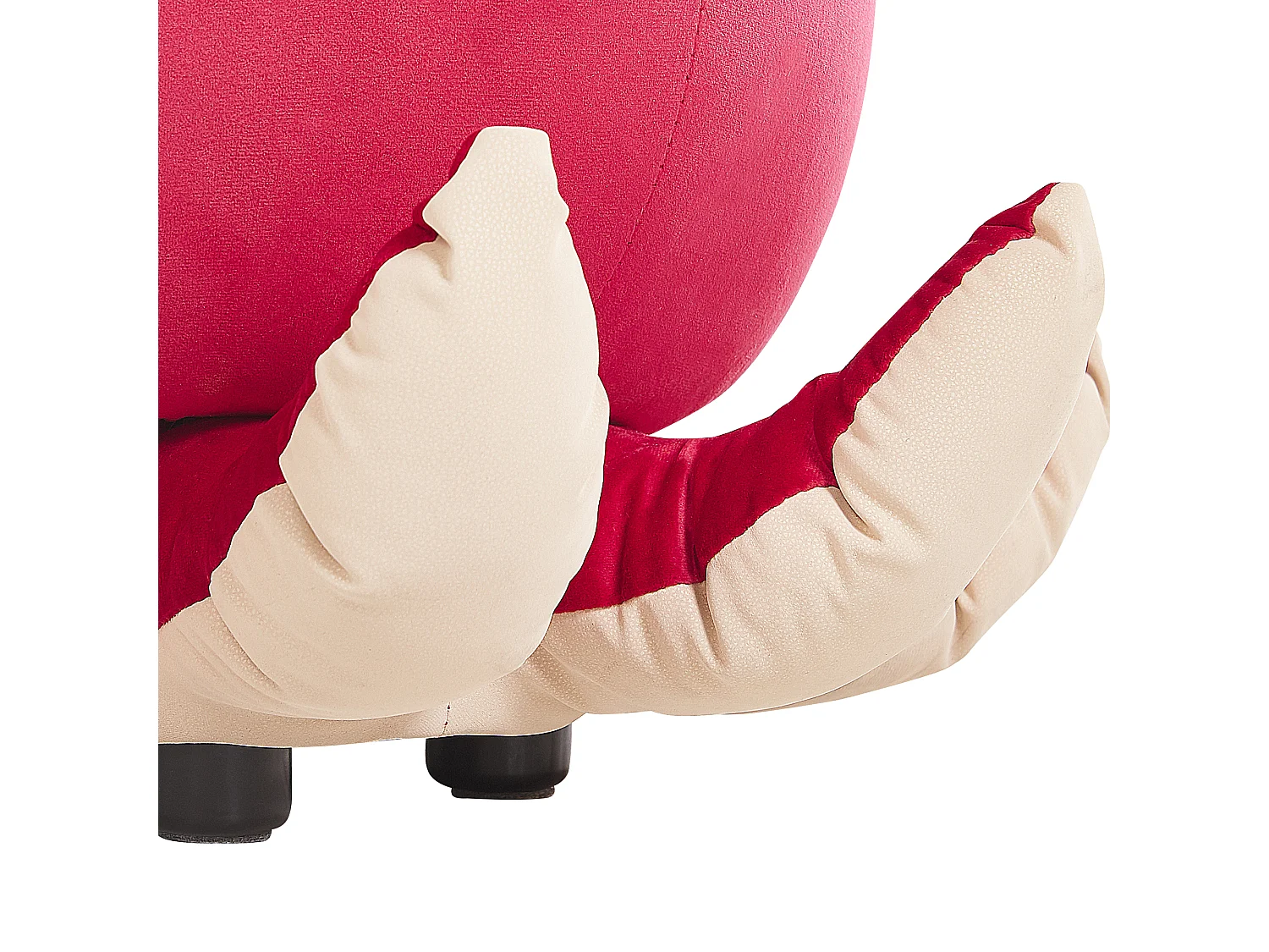 Poef fluweel rood OCTOPUS