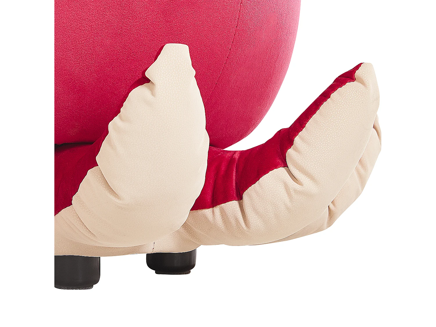 Poef fluweel rood OCTOPUS