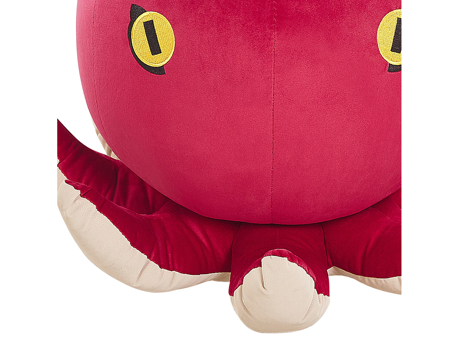 Poef fluweel rood OCTOPUS