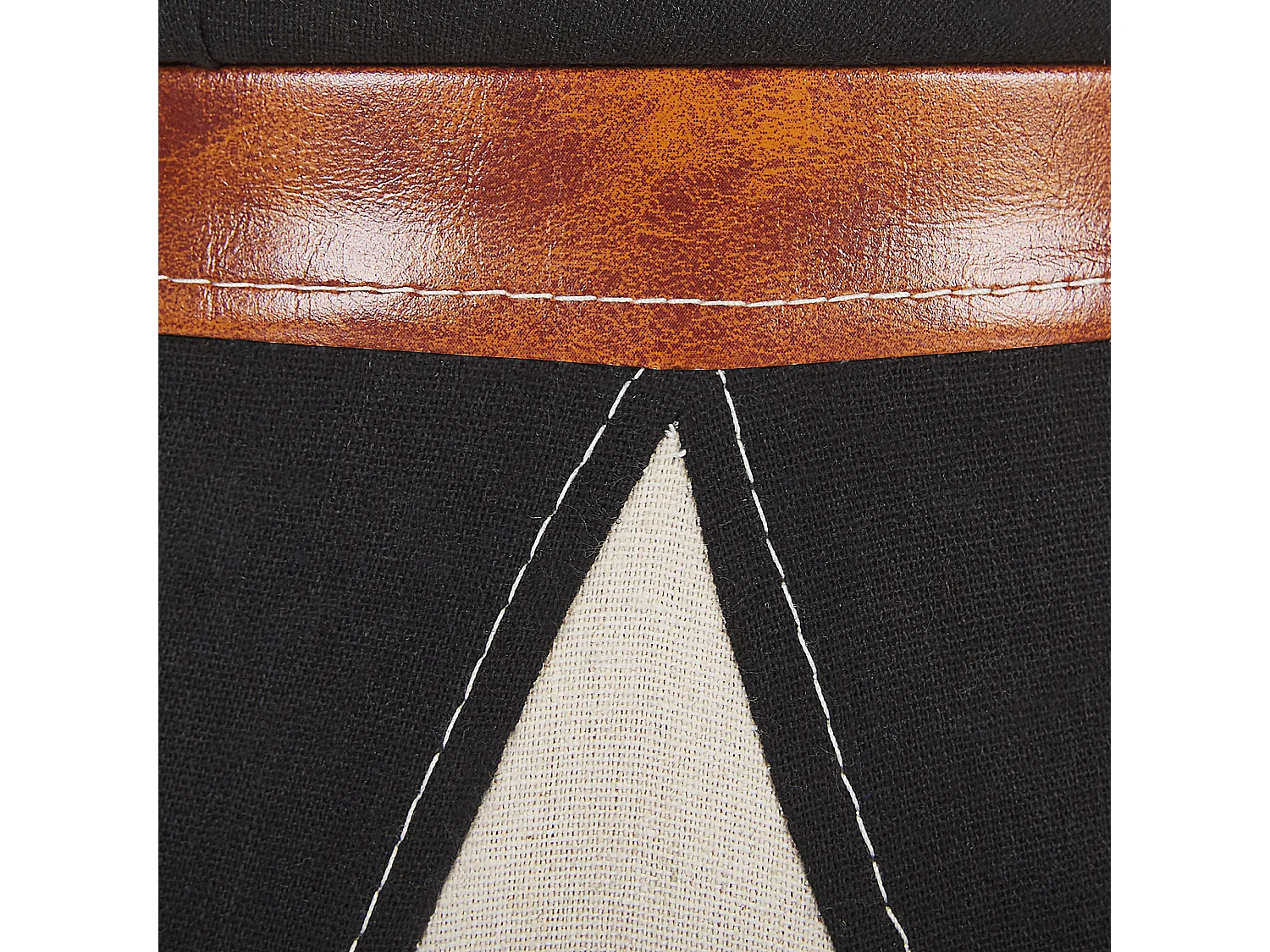 Pufe para crianças com arrumação APACHE Linho sintético Creme 33 cm 33 cm 45 cm