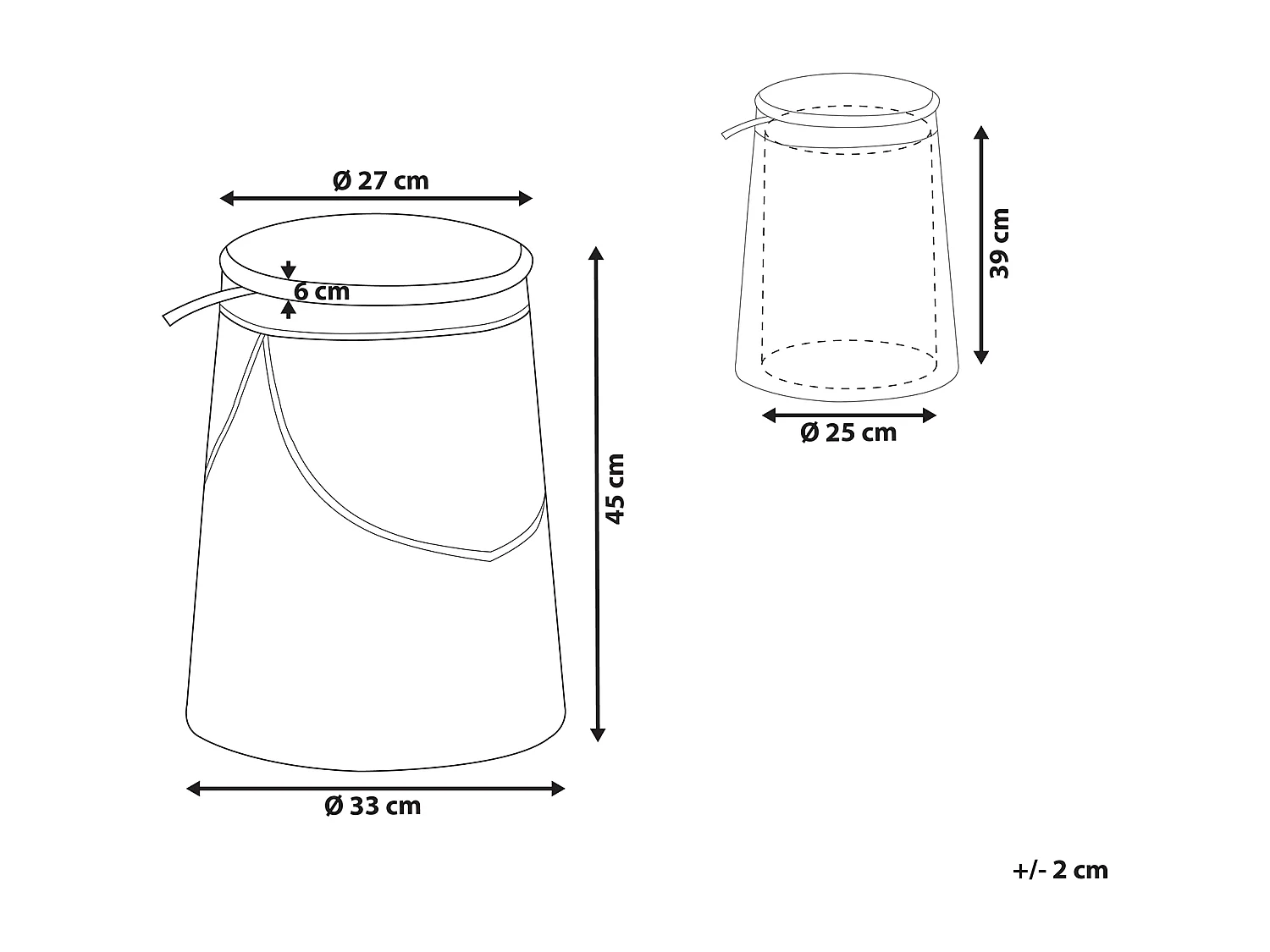 Pouf de rangement pour enfants APACHE Lin synthétique Beige