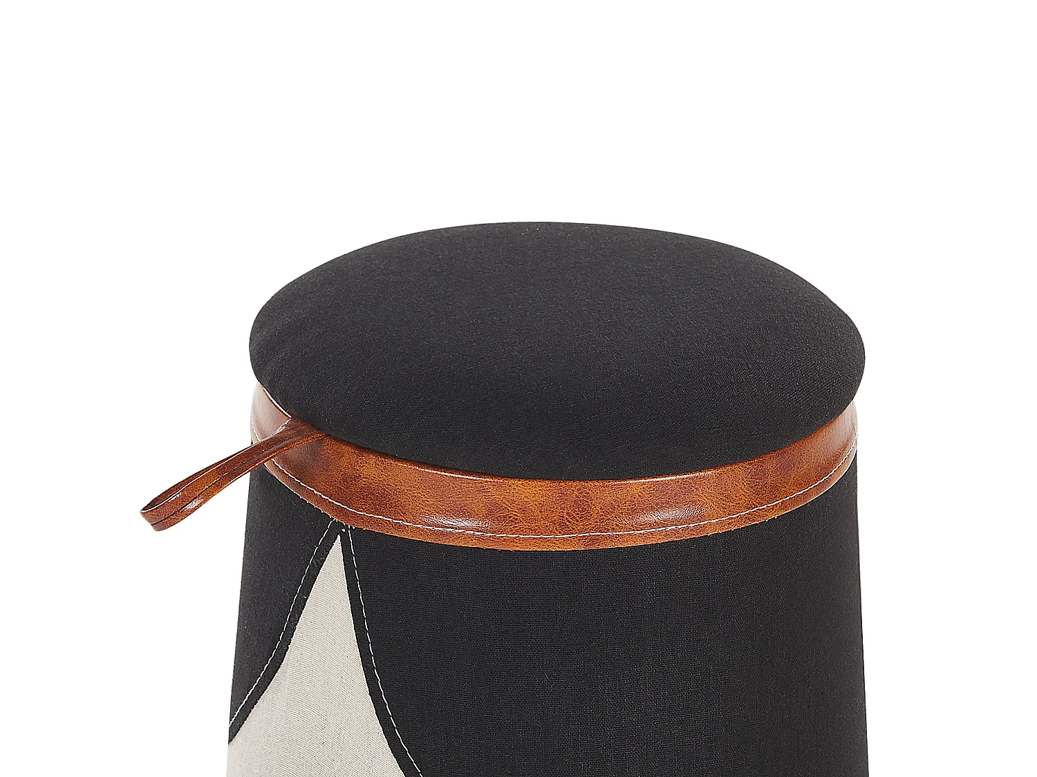 Kinderhocker mit Stauraum APACHE Kunstleinen Beige 33 cm 33 cm 45 cm