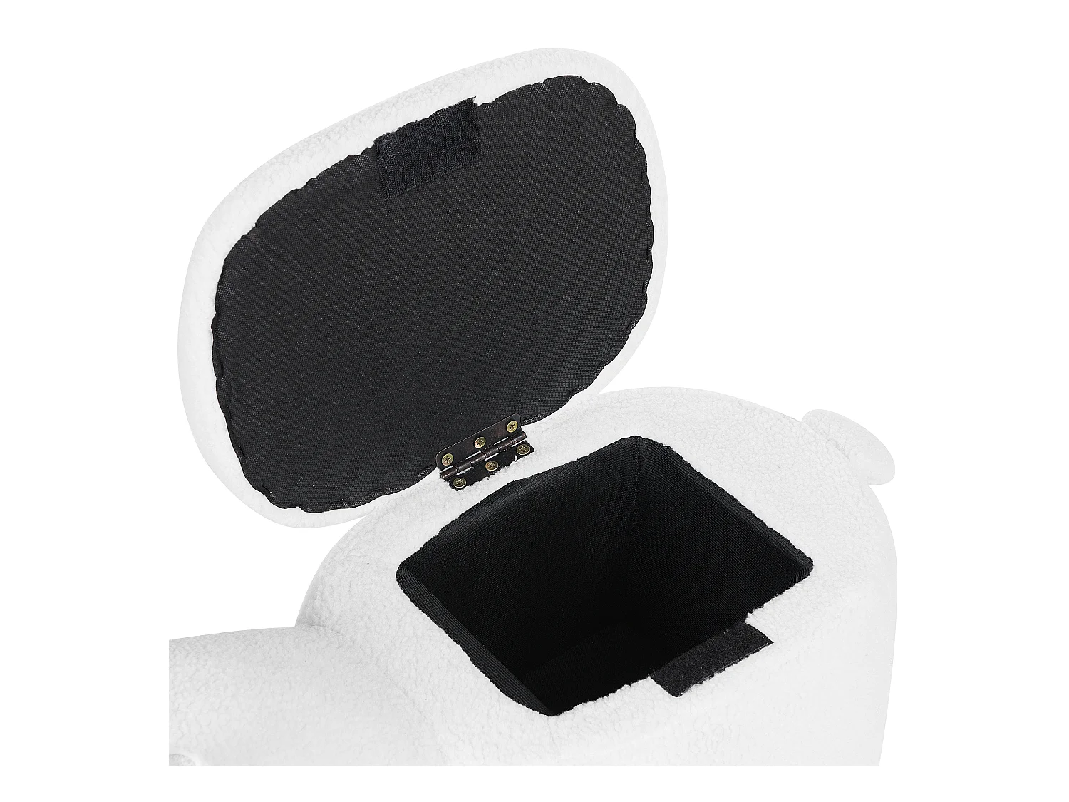 Pufa zwierzak ze schowkiem biała ALPACA