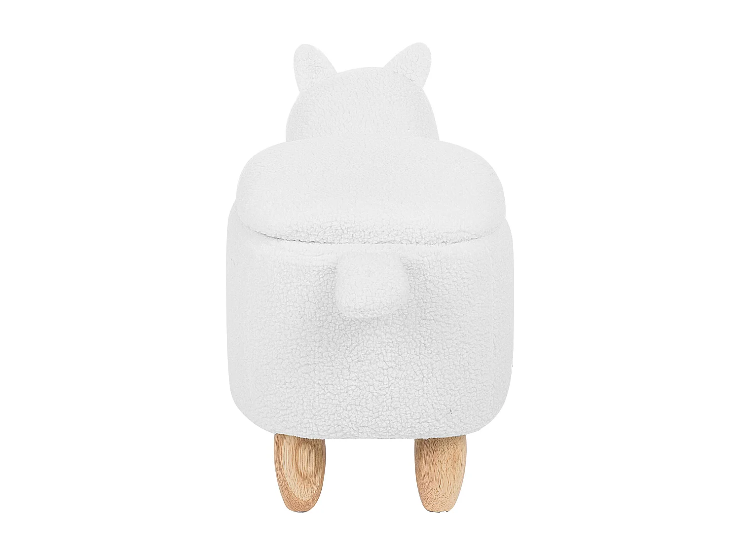 Pufa zwierzak ze schowkiem biała ALPACA