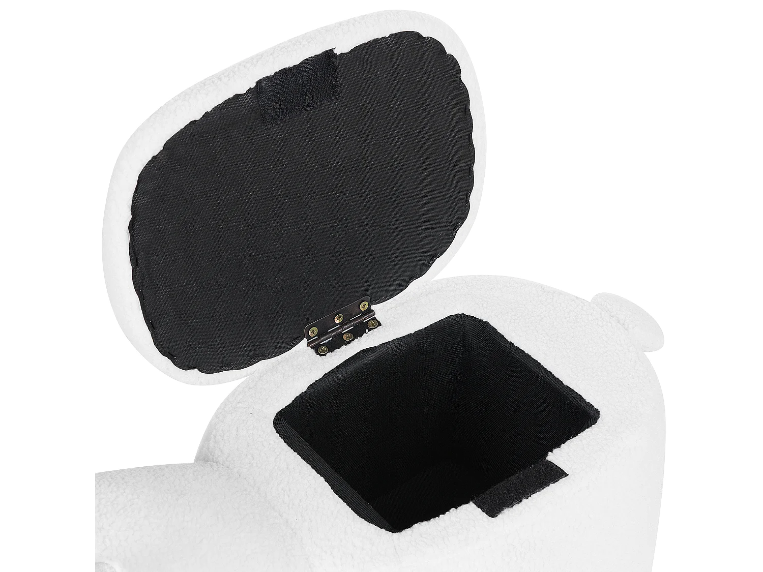 Pouf di tessuto bianco ALPACA