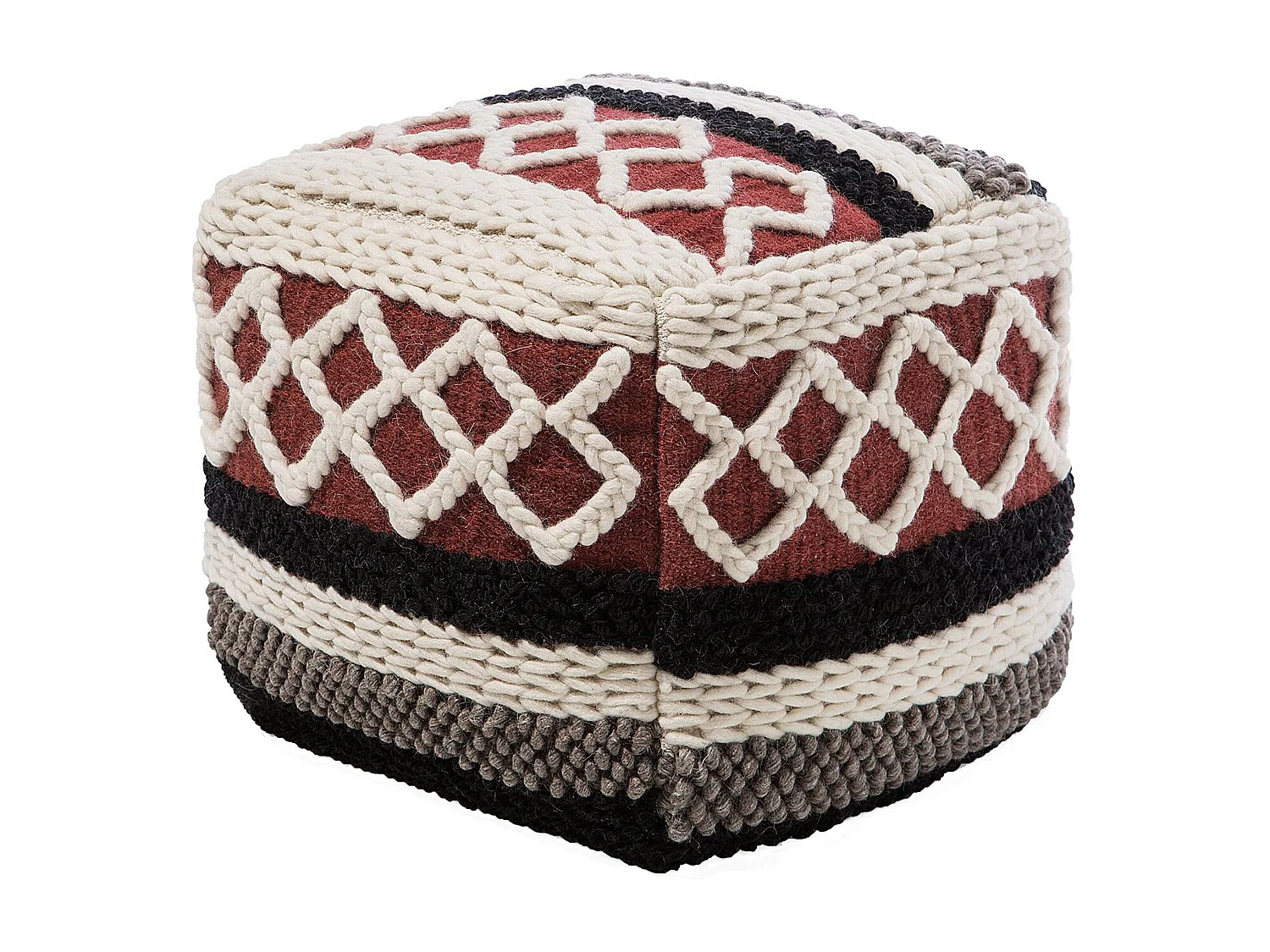 Pouf SAGAR Cotone Multicolore 48 cm 48 cm 42 cm