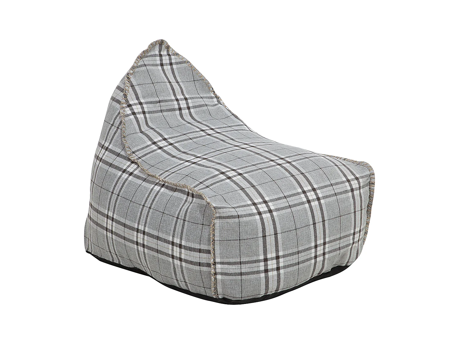 Bequemer Sitzsack kariert grau Polsterbezug Drop