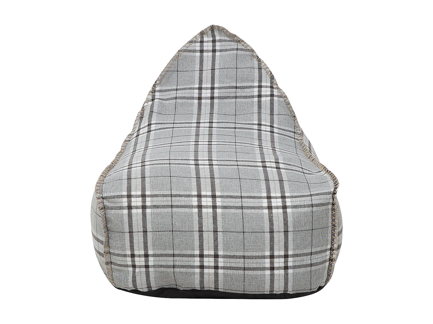 Bequemer Sitzsack kariert grau Polsterbezug Drop