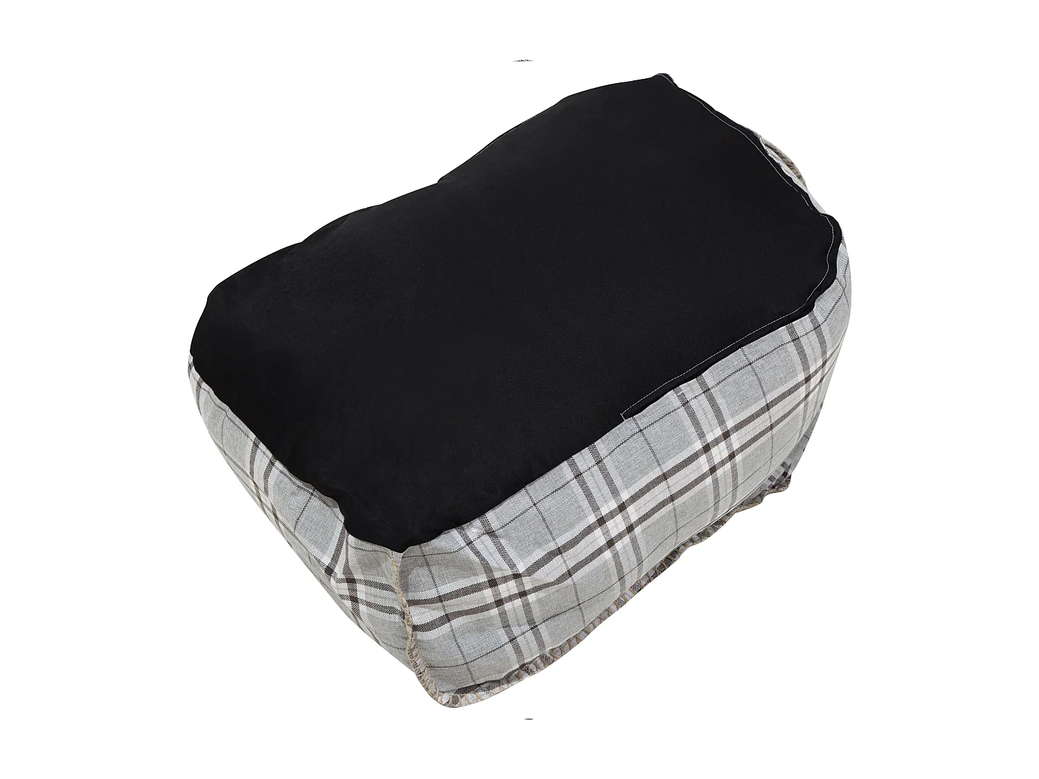 Bequemer Sitzsack kariert grau Polsterbezug Drop