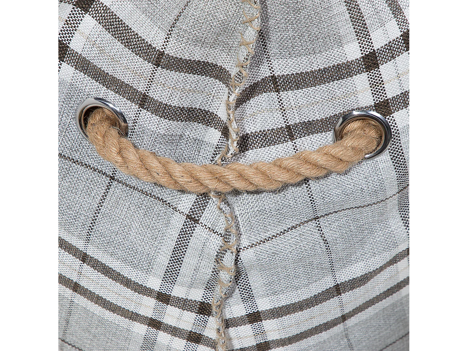 Bequemer Sitzsack kariert grau Polsterbezug Drop