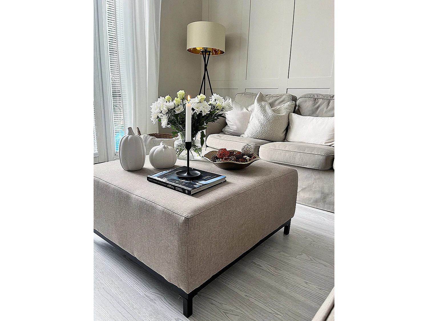 Ottomane ROVIGO Beige