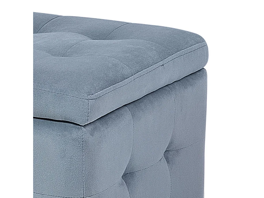 Opbergpoef MICHIGAN Fluweel Lichtgrijs