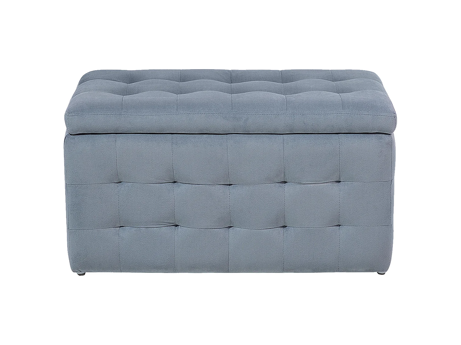 Pouf de rangement MICHIGAN Velours Gris clair