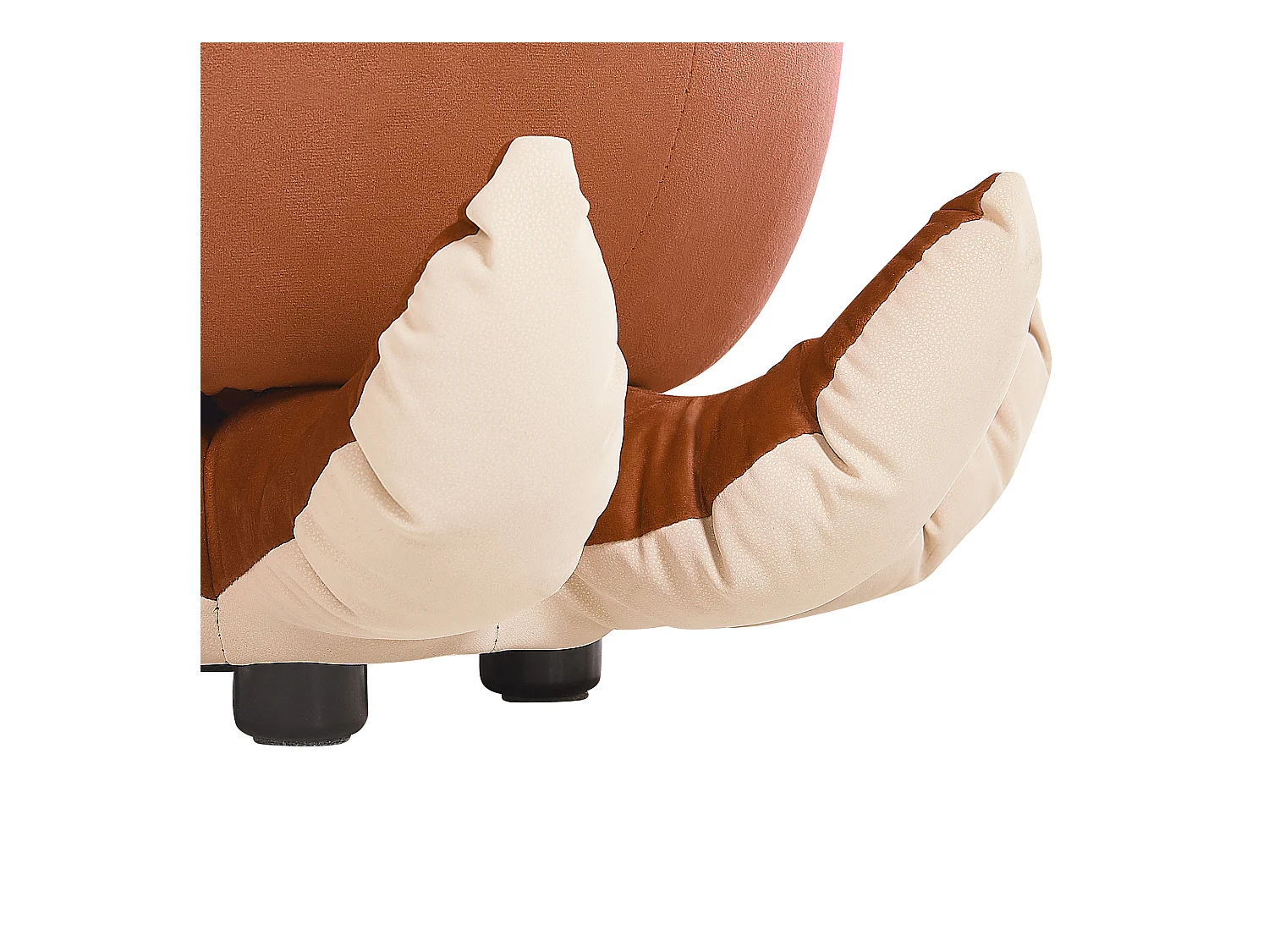 Tabouret animal OCTOPUS Velours Marron doré