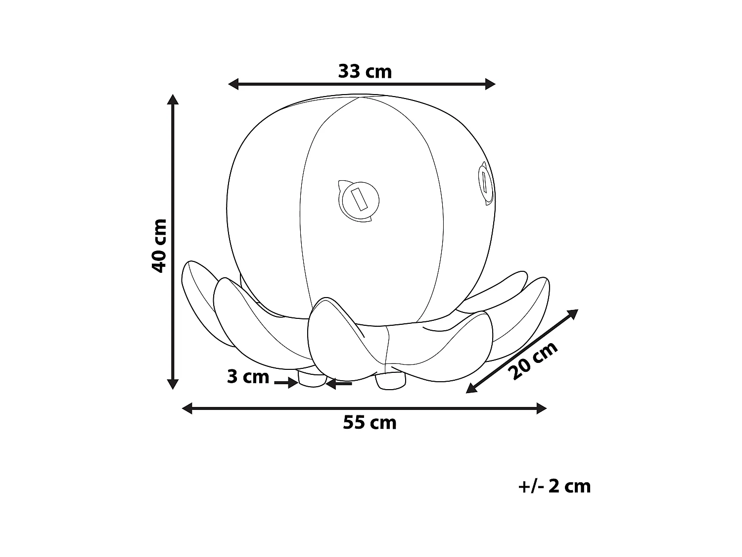 Puf animal OCTOPUS Terciopelo Marrón dorado