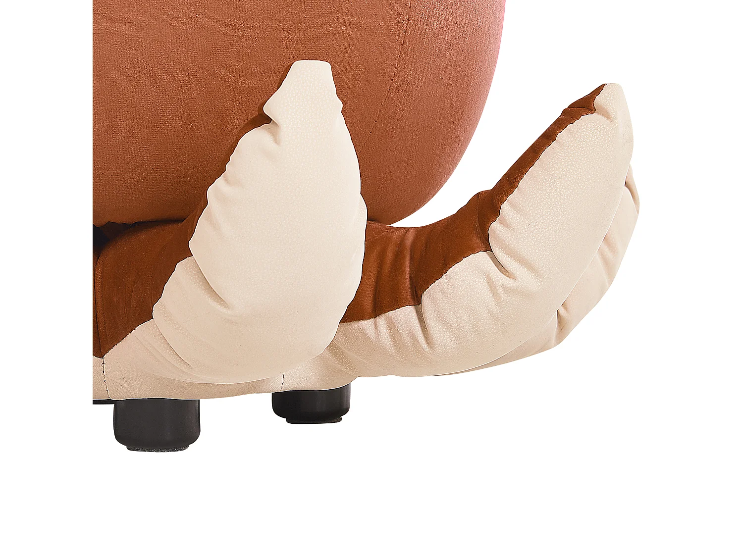 Tabouret animal OCTOPUS Velours Marron doré