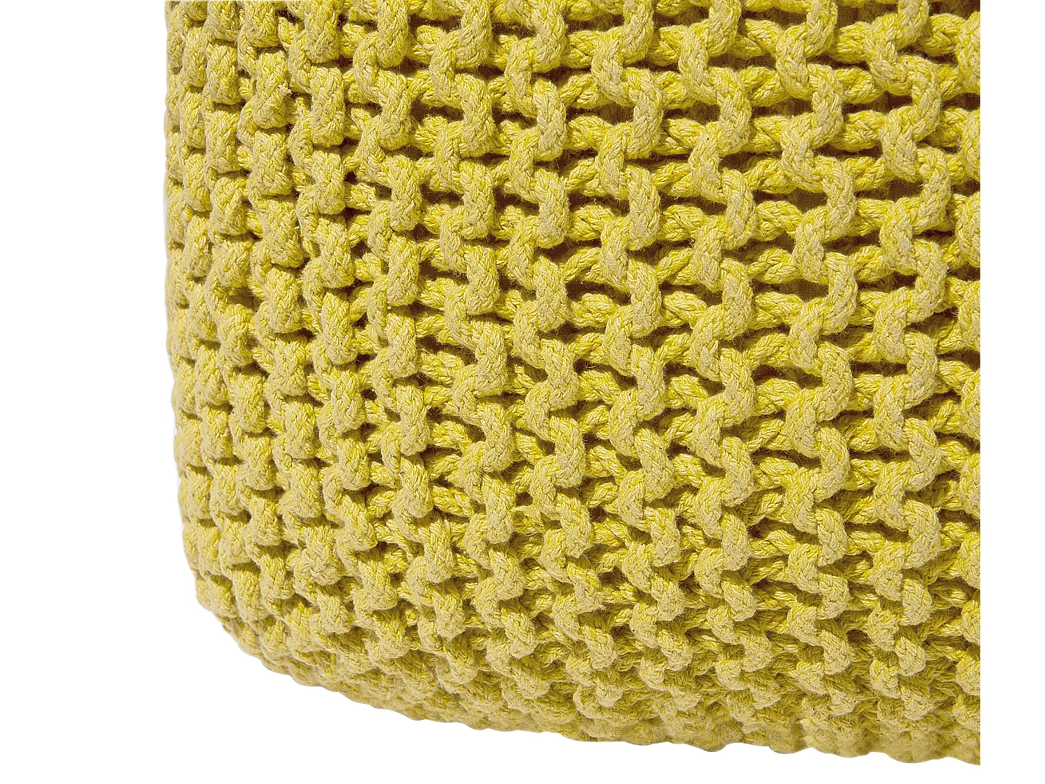 Pouf CONRAD Cotone Giallo 50 cm 50 cm 31 cm